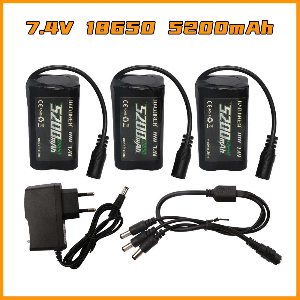 

Аккумулятор 2S с USB-зарядкой для радиоуправляемых рыболовных лодок T188, T888, 2011-5, V007, C18, H18, запасные части, 5200 мАч