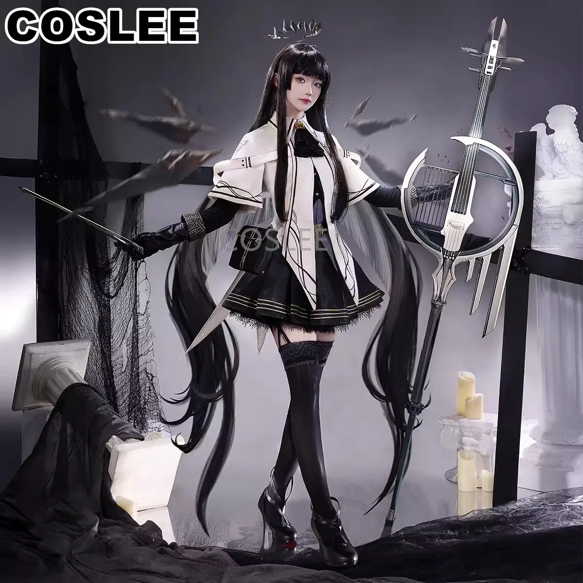 COSLEE Arknights virtüözü Arturia Giallo moda güzel üniforma oyunu takım elbise Cosplay kostüm peruk cadılar bayramı partisi kıyafet kadınlar S-XL
