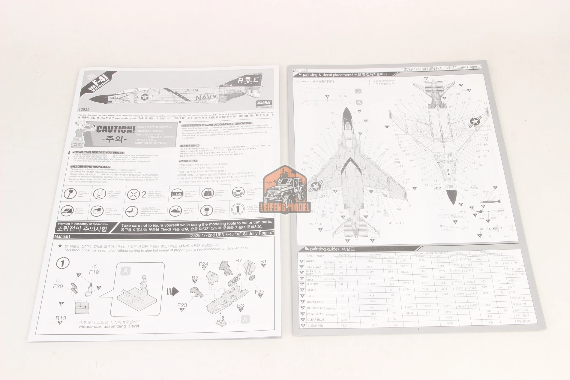 Academy Hobby 12529 1/72 USN F-4J \