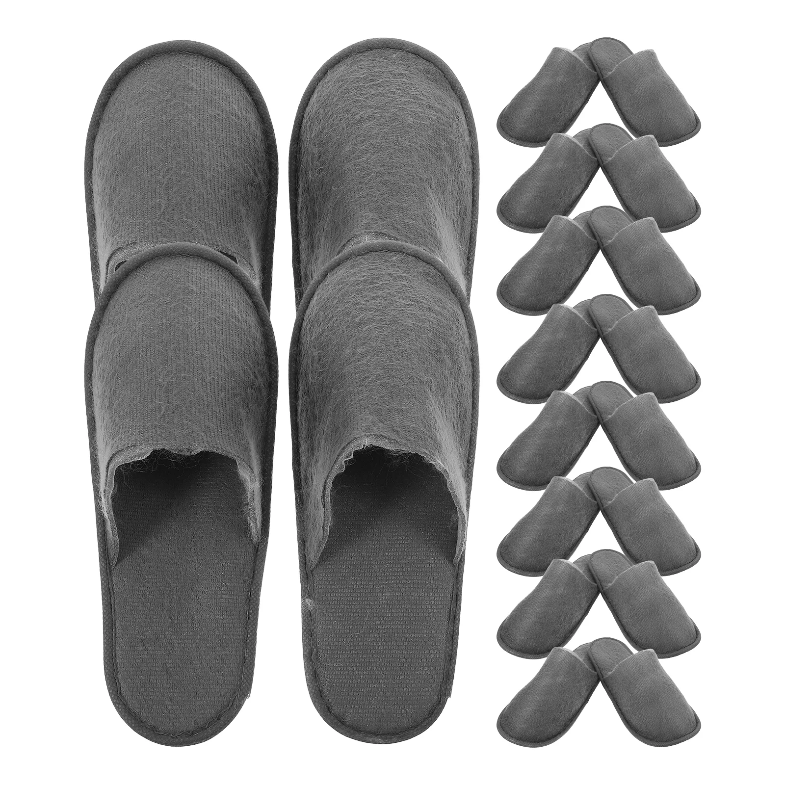 

10 Pairs Slipper Disposable Slippers for Women Spa Pulled Cloth Indoor Guest