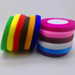 Hot 10mm 50Yards Spool Satin Edge Sheer Organza Ribbon 17 Colors DIY