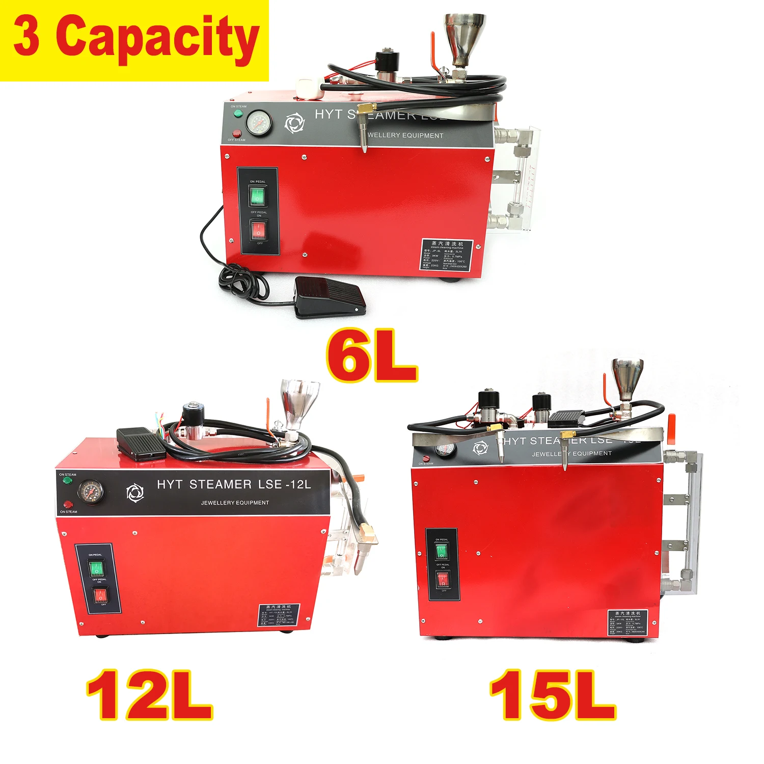 Kinway 6L 12L 15L Steam Cleaner Machine Professional Electric Jewelry Steam Cleaning Machine Gold &Silver Gem Washer Equipment