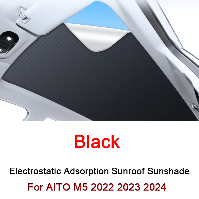 

Car Electrostatic Adsorption Sunroof Sunshade Cover For AITO M5 2022 2023 2024 Heat Insulation Skylight Sticker Auto Accessory