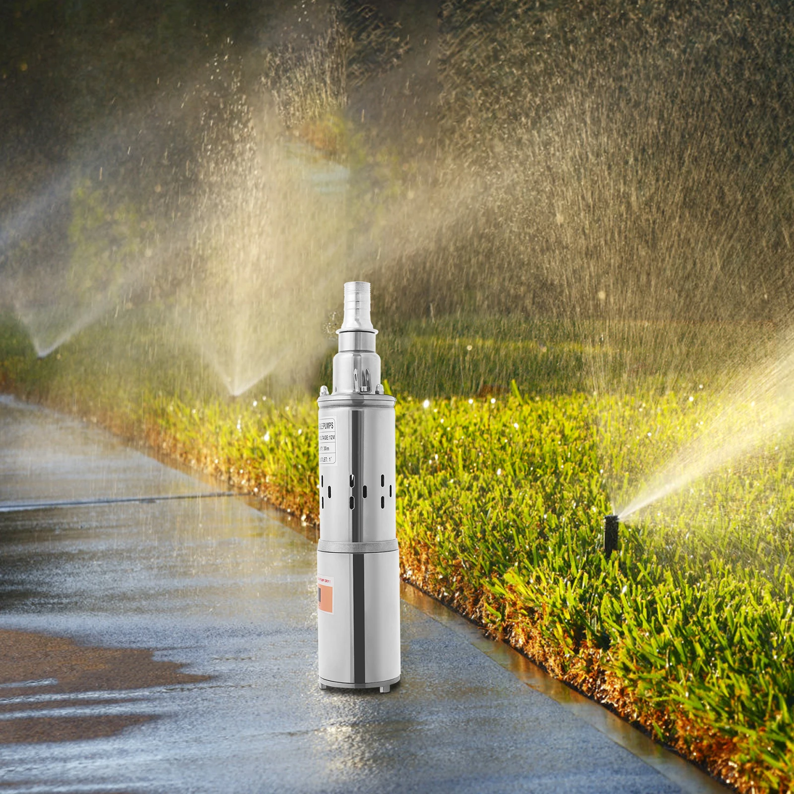 Погружной водяной насос 180 Вт, максимальный расход 12 В, 1,2 м3/ч, насос для глубокой скважины солнечной энергии, мощный насос, энергосберегающий, длина провода 17 м