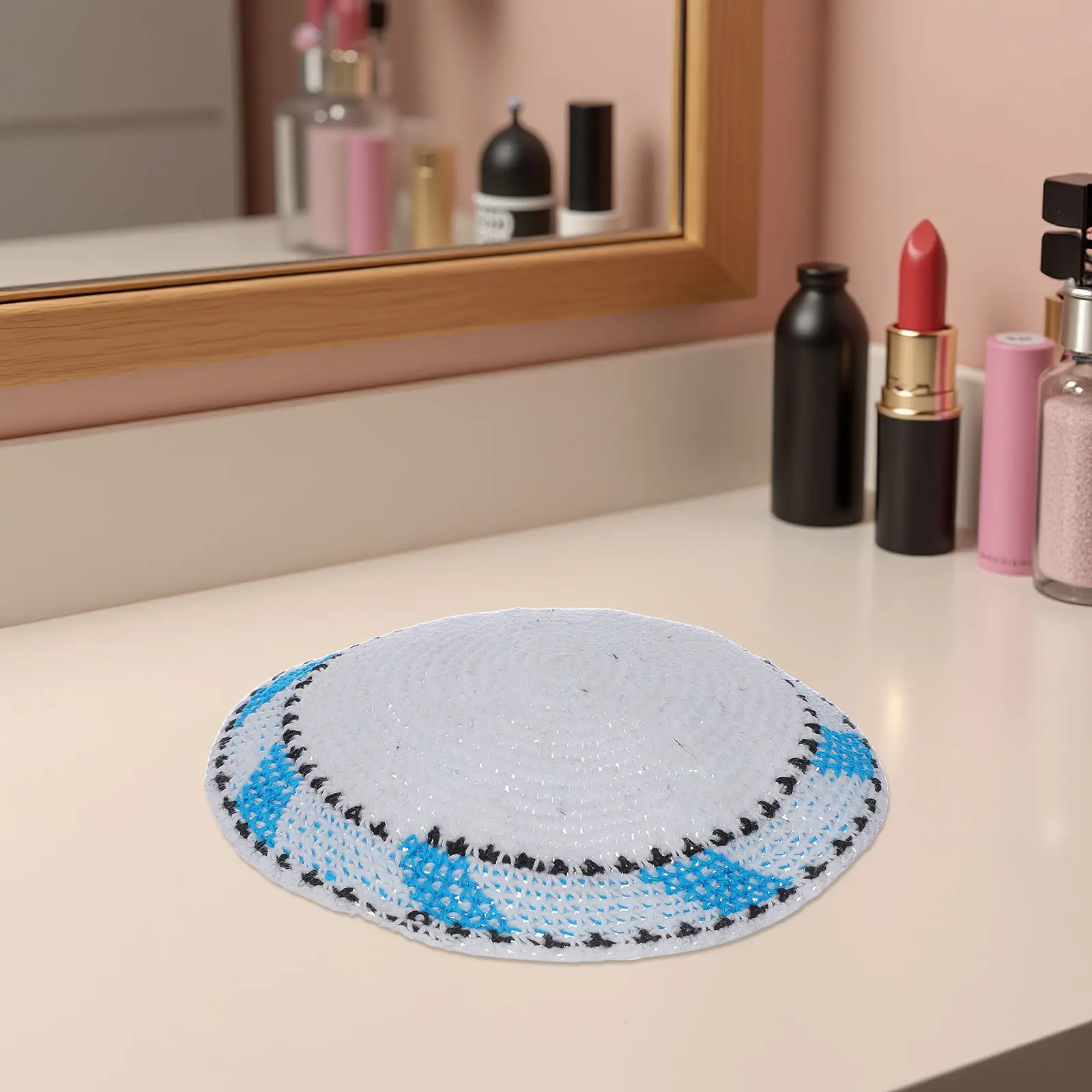 

Yemenite Kippah Hat Male Cotton Hand-Knitted Breathable Comfortable Yarmulke for Men Daily Wear Ceremonies Jewish Prayer