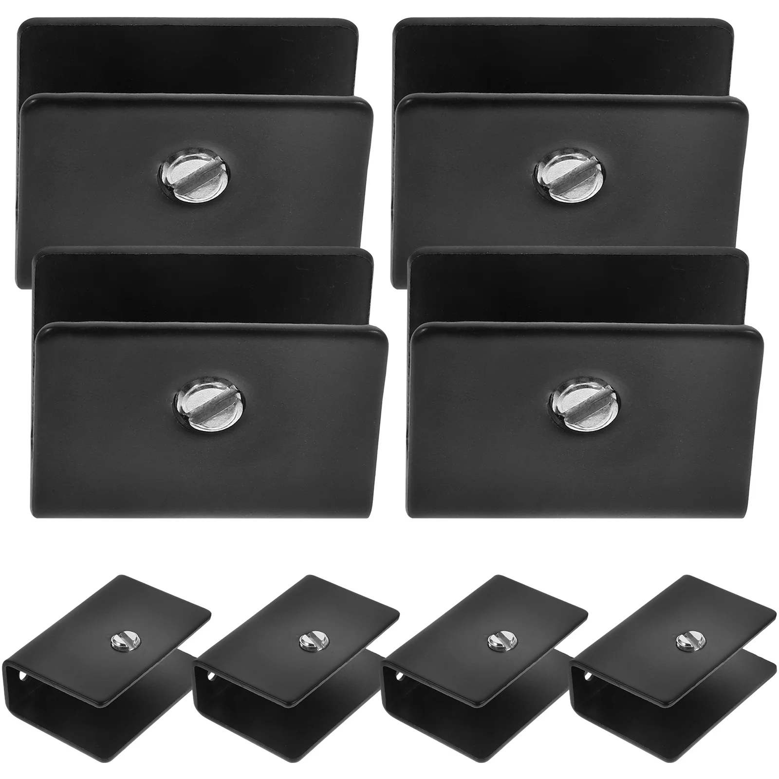 

8Pcs Glass Clamp Mirror Hanger Stainless Steel Bracket Easy Install Frameless Mirror Hooks Adjustable Shelf Glass Clamp