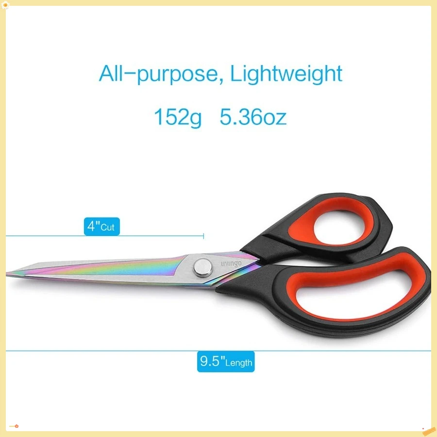 Premium kleermakersschaar, robuust, multifunctioneel titaniumcoating, gesmeed roestvrij staal, naaistof, leer