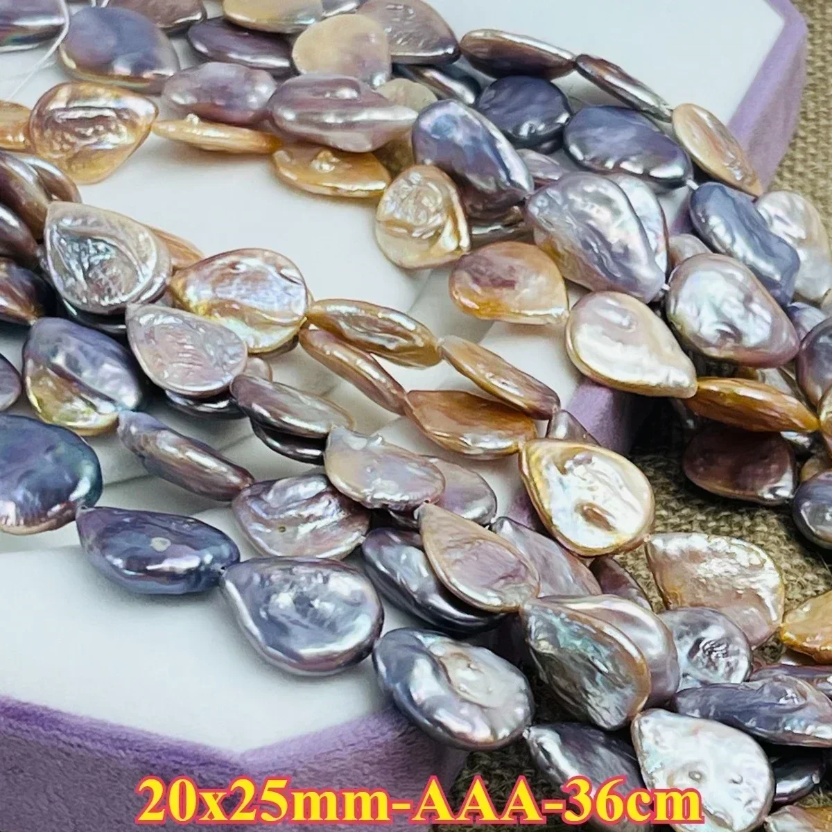 

20x25mm3A Top-Quality Natural Freshwater Pearl Purple Drops Baroque Spacer Bead Jewelry Make DIY Necklace Bracelet Women Wedding