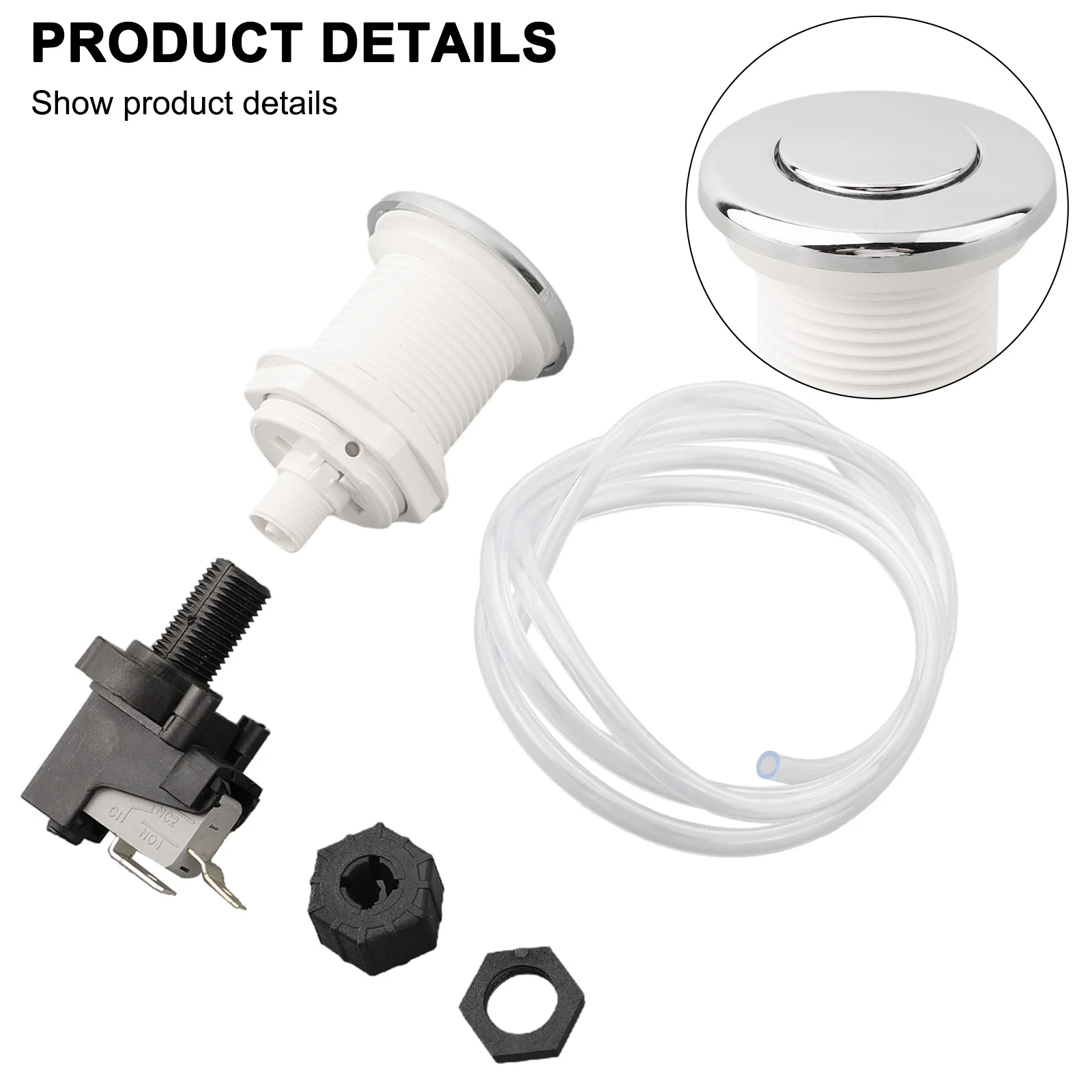 

New Sanitary Equipment For Food Waste Disposer Jetted Jet Bath Air Button Hose Jetted Jet Bath Air Button Hose Home Improvement