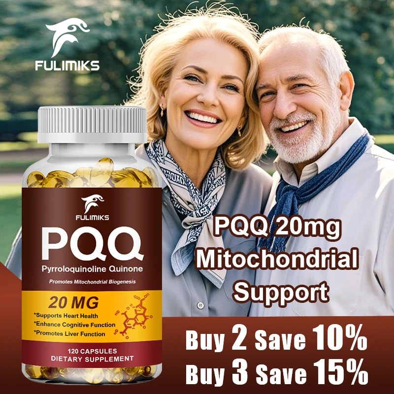 

PQQ & Bacopa Monnieri Capsules, with L-Theanine & ALA, Supports Brain Cell Health, Mitochondrial Biogenesis, Memory & Focus