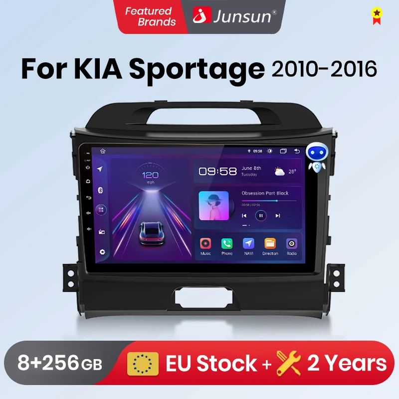 Junsun Wireless CarPlay Android coach Radio for KIA Sportage 3 2010-GPS Intelligent Systems Multimedia car Radio