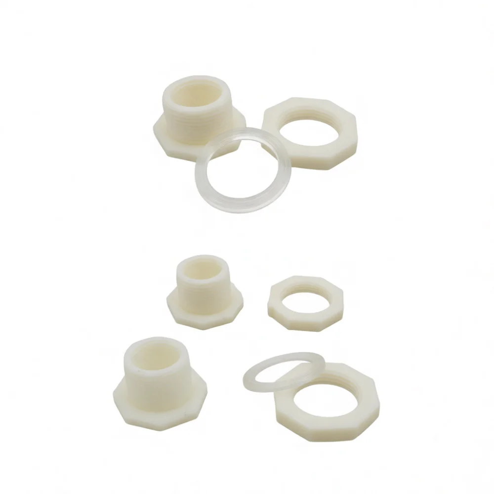 Leak Proof Water Tank Bulkhead Connector Plastic Fitting Adapter For Garden Irrigation Rain Barrel Aquariums Plumbing