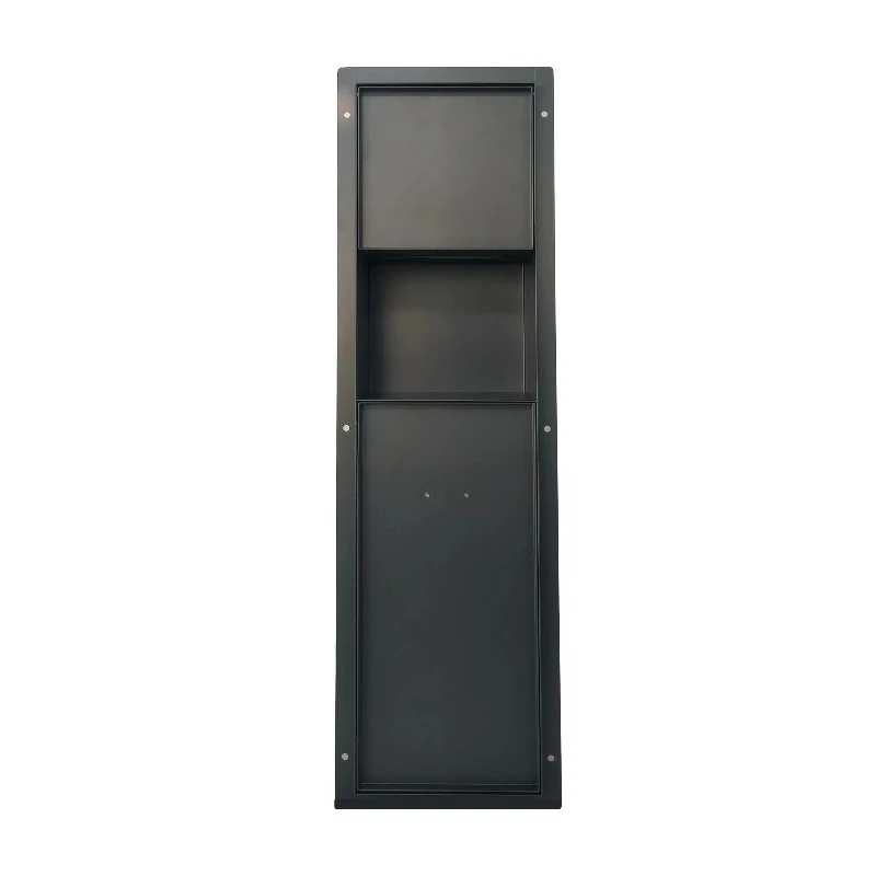 

304 Stainless Steel Hidden Trash Can with Hidden Storage Phone Shelf Frameless Toilet Paper Niches and Brush Holders