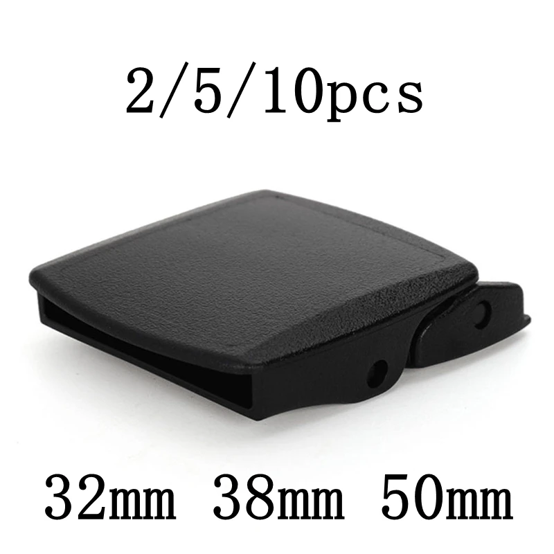 2/5/10 Pack 32mm/38mm/50mm Plastic Belt Buckles Replacement Automatic Craft Buckles for Men Adjustable Canvas Military Webbing