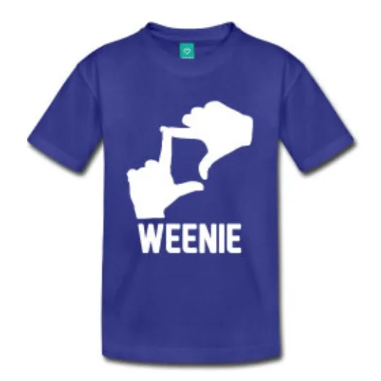 

L7 Weenie Children s T Shirt Design Royal Blue with White Print