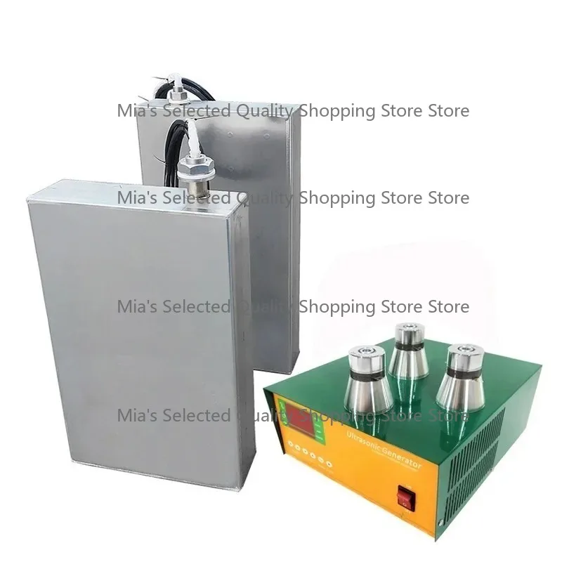 2000W 40KHz Immersible Ultrasonic Transducer Plate, Stainless Steel Submersible Ultrasonic Vibrator for Industrial Cleaner Tank
