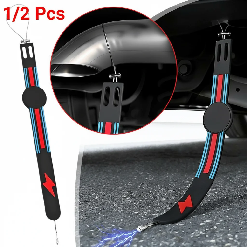Anti Static Belt For Car Anti Static Car Earth Belt Cord Safe Driving Tool Car Static Eliminator Vehicle Automotive Truck SUV RV