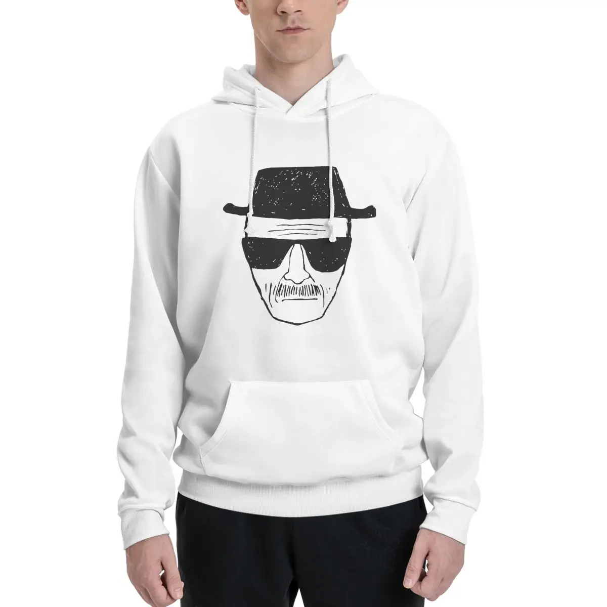 Breaking Bad Walter White Heisenberg Face Couples Plus Velvet Hooded Sweater Travel Sexy With hood pullover Vintage High grade