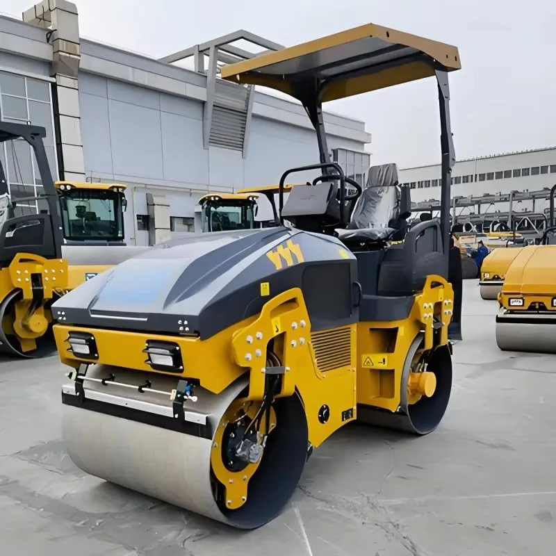 Compact Road Compactor Hydraulic Roller Machine For Asphalt Driveway And Sidewalk Construction