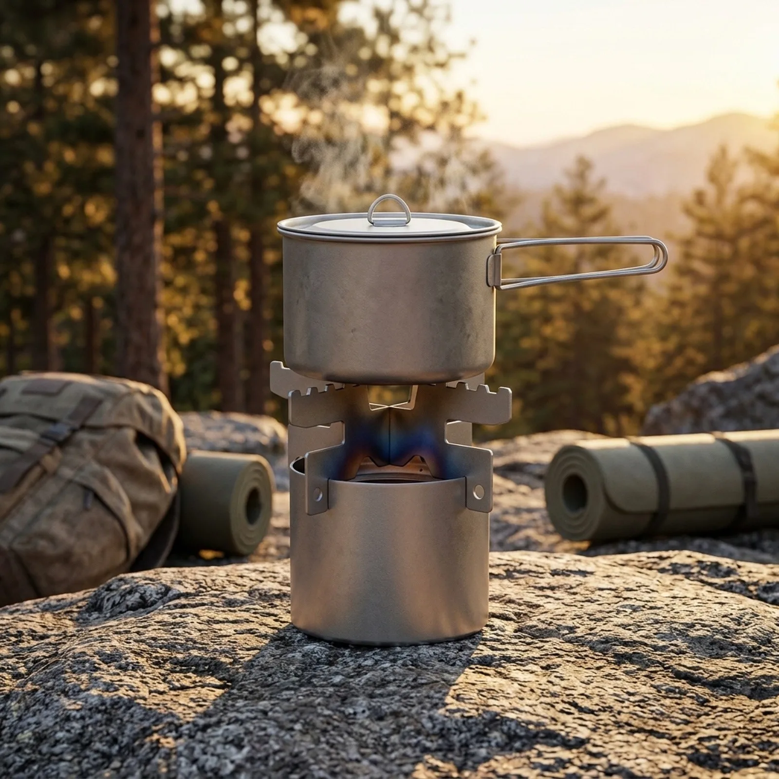 /100ml /Lightweight /Stove With For Cross Stand For Mini For Spirit Furnace For Camping Hiking Backpacking Outdoor Cooking Suppl - view 4