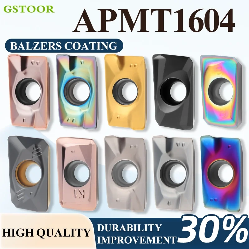 

APKT/APMT1604PDER Твердосплавный концевой фрезерный режущий инструмент Фрезерная вставка с ЧПУ BAP400R Лезвие из твердого сплава для P.M.K.AL