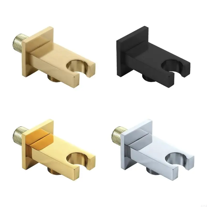 Upgrades Metal Wall Mounted Shower Brackets with Rotatable Designs & Water Inlet Hole Simple Installation for Home Use M4YD