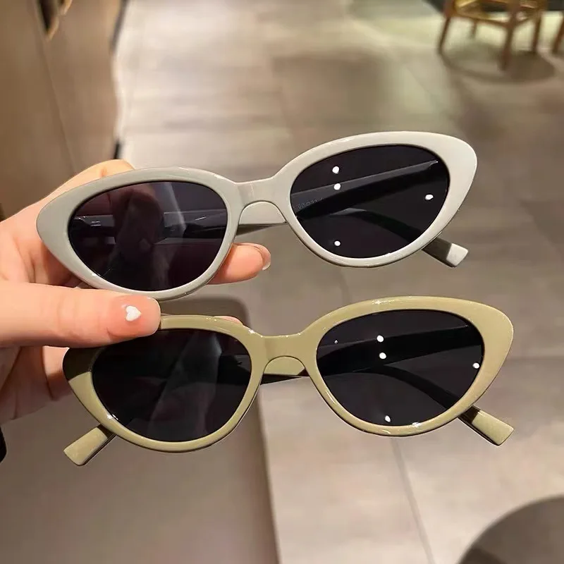 1Pc Cat Eye Sunglasses Women Trendy Vintage Shades Eyewear Fashion Driving Cycling Sunglasses Hip Hop Glasses Christmas Present