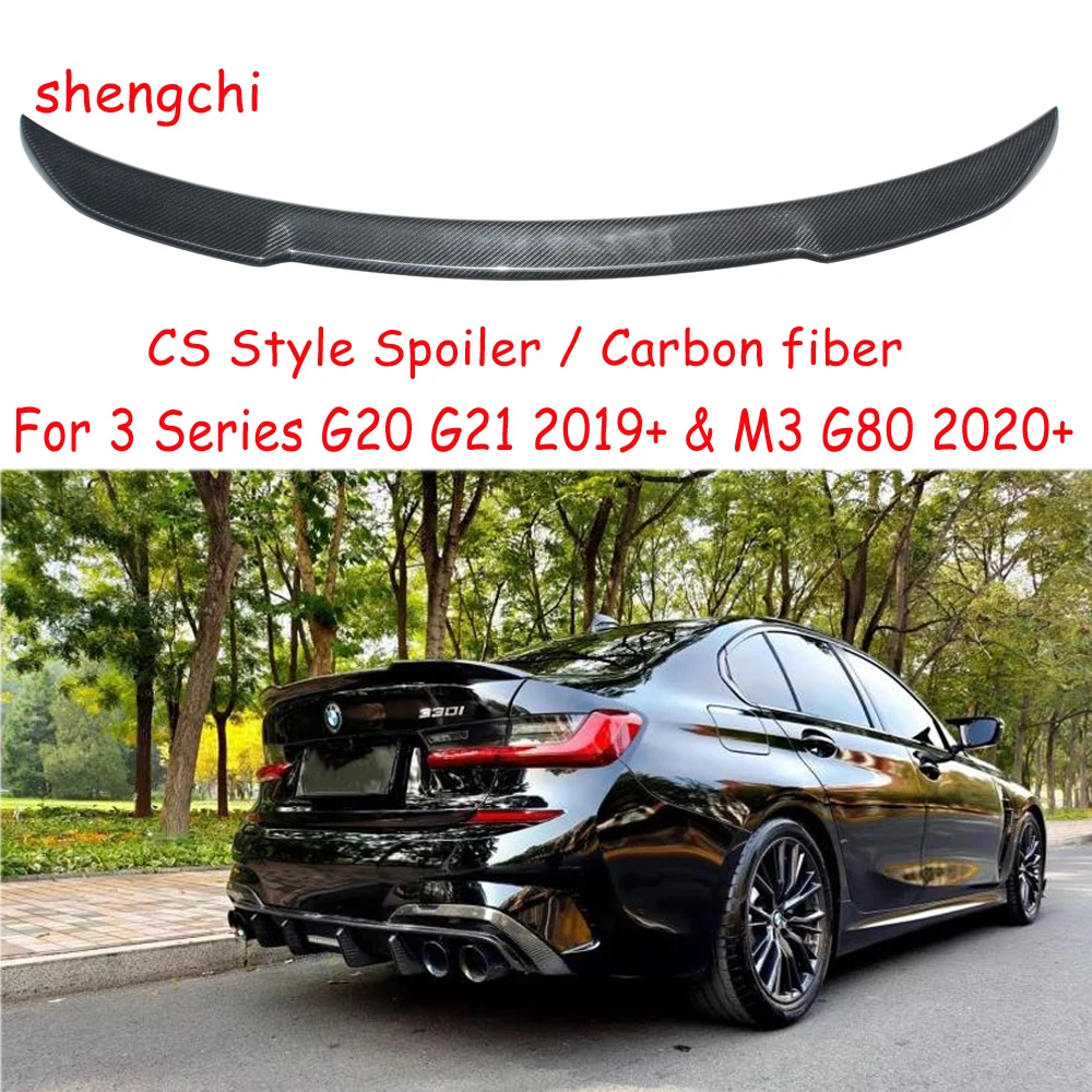 

CS Style Carbon Fiber Rear Boot Trunk Wings Spoiler for BMW 3 Series G20 & M3 G80 2019 2020 2021 2022 M340i