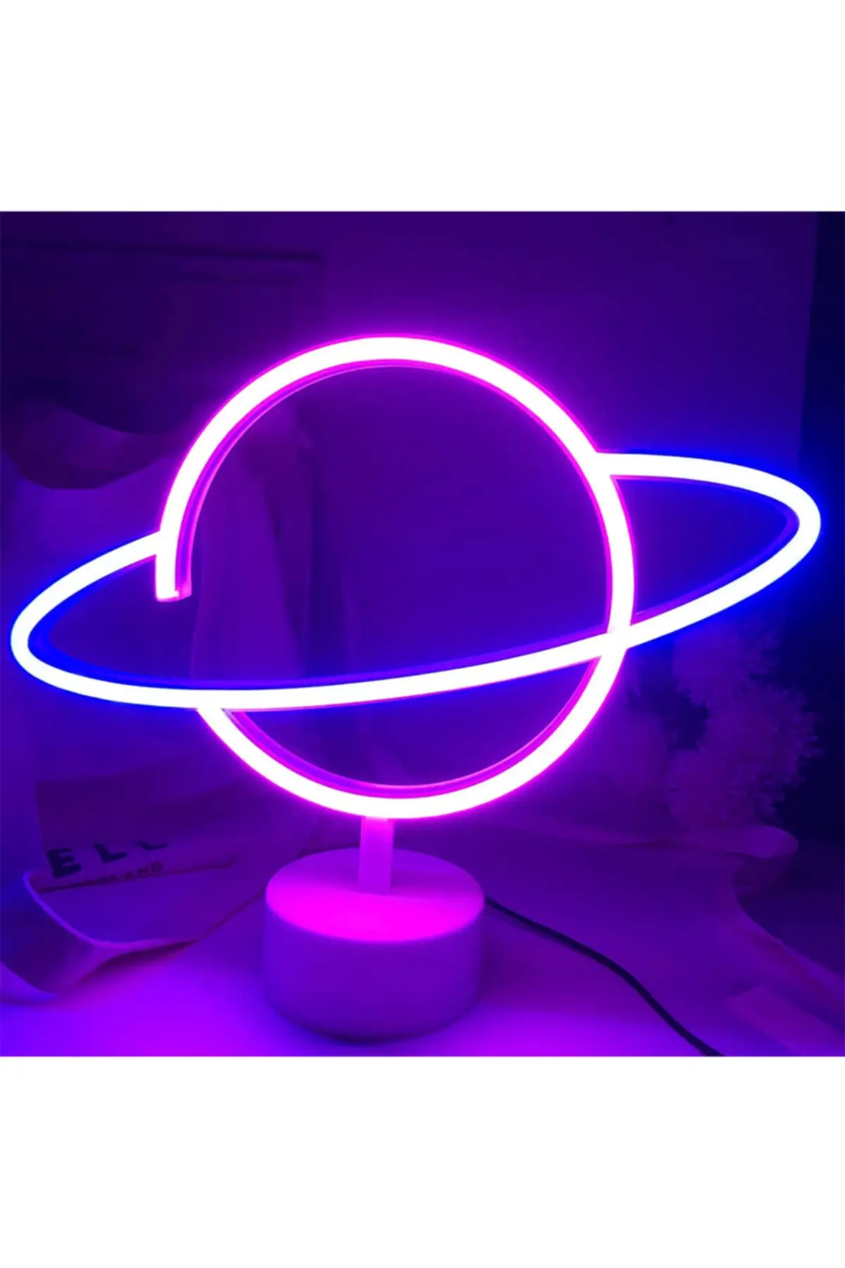 Decorative Saturn Planet Neon Led Lighted Table And Night light
