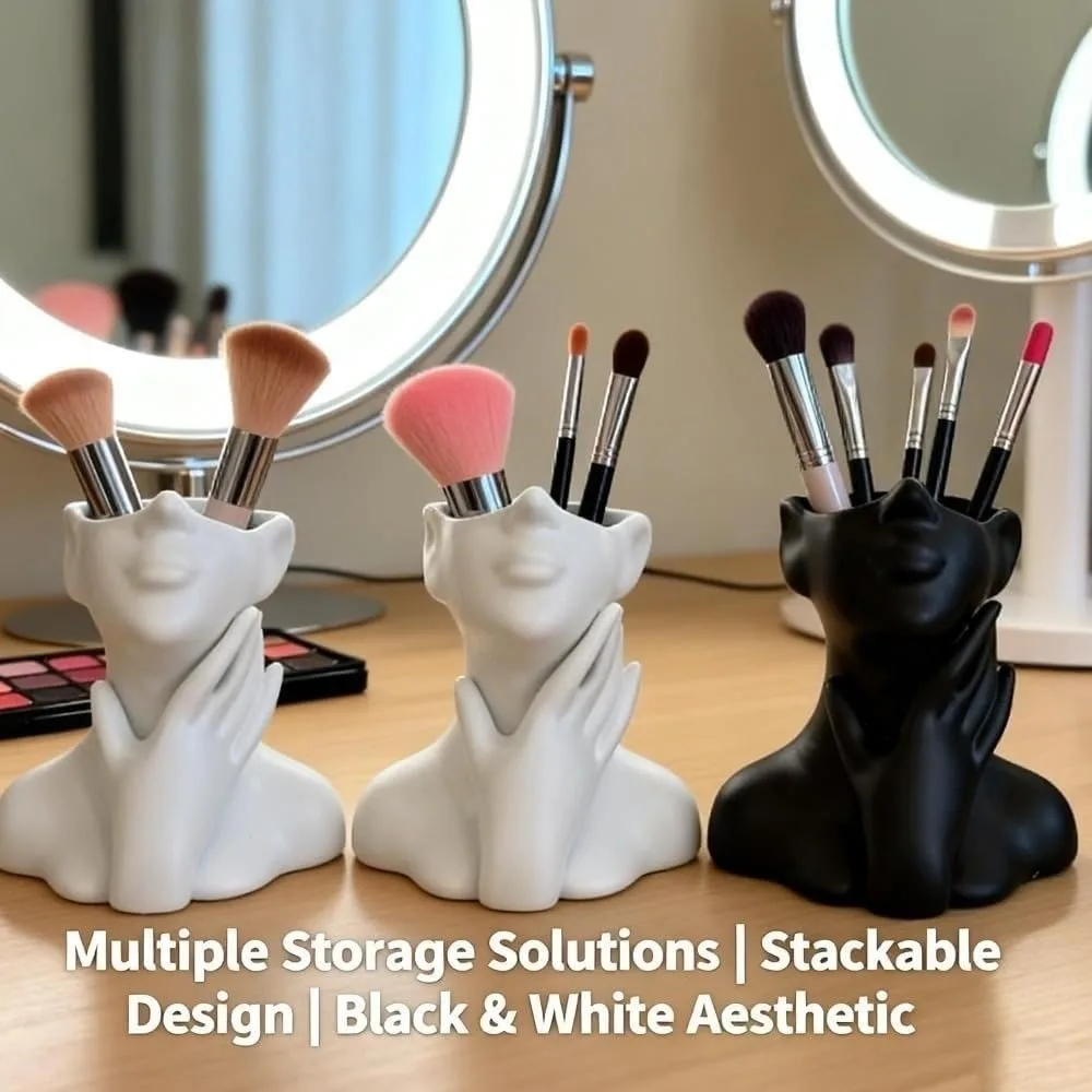 Creative Pencil Holder Large Capacity Human Statue Storage Rack Nordic Style Multifunctional Desktop Organizer Nordic Style