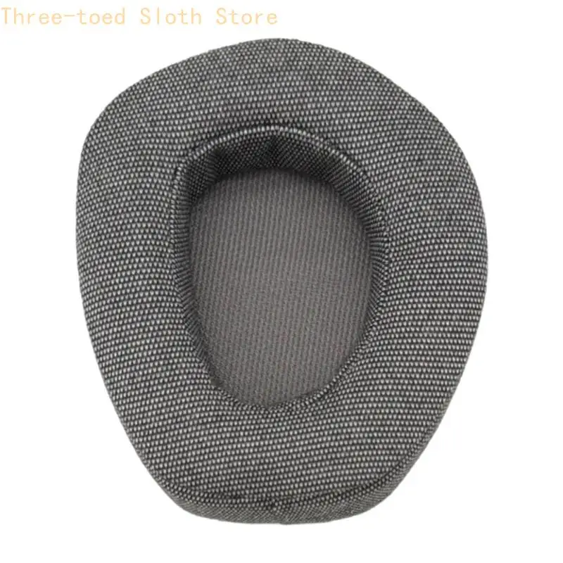 Gray Fabric Replacement Ear Cushions with Integrated Black Mounting Bases E74A