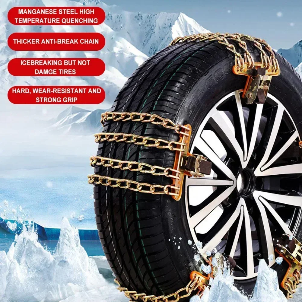 Roue universelle en acier au manganèse pour voiture, neige, JOEnvironal, anti-dérapant, anti-usure, véhicules à neige, SUV, MPV, camion, boue, sécurité routière