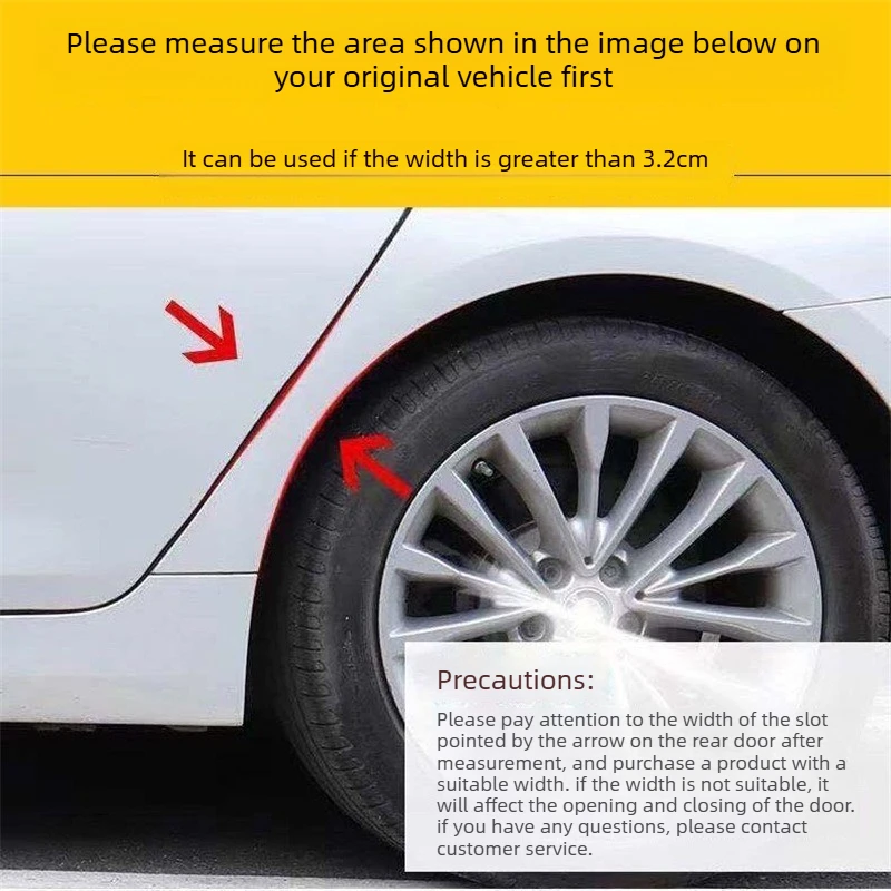 3.5/4.5cm Wide Universal Fender Flares Car Wheel Arches Wing Expander Eyebrow Anti-collision Strips Mudguard Lip Protector Cover