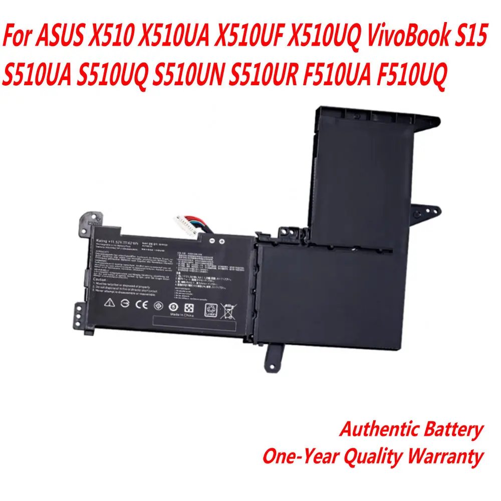 

Высокое качество B31N1637 аккумулятор для ноутбука ASUS X510 X510UA X510UF X510UQ VivoBook S15 S510UA S510UQ S510UN S510UR F510UA F510UQ