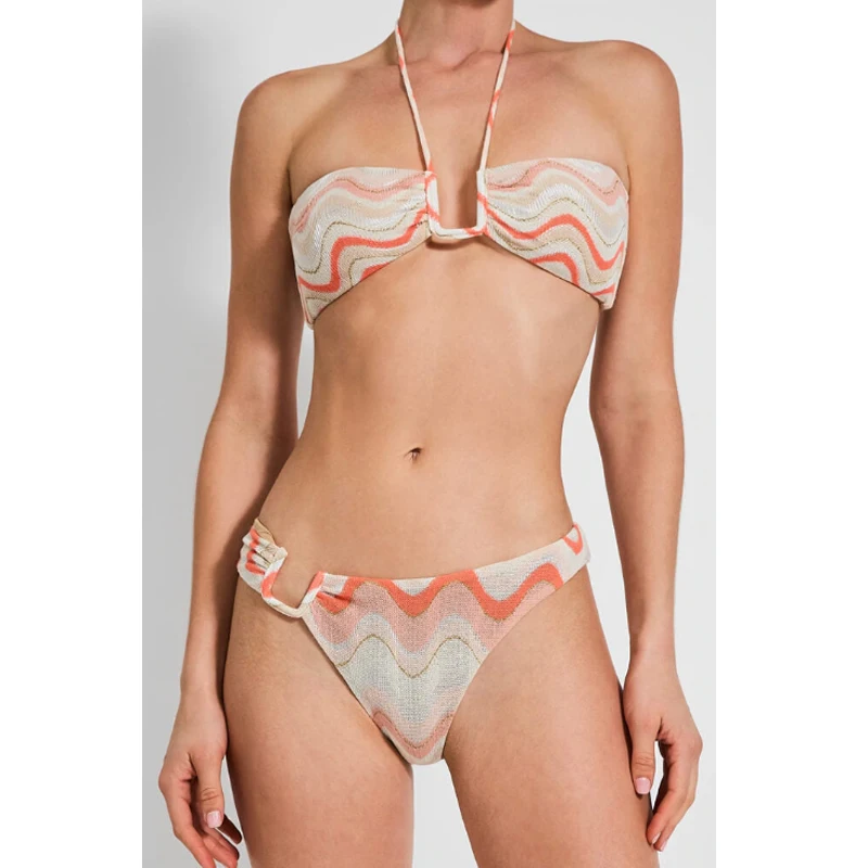 Maillot de bain rose sexy pour femmes, ensemble deux pièces, soutien-gorge et string, à la mode, vêtements de plage, vacances