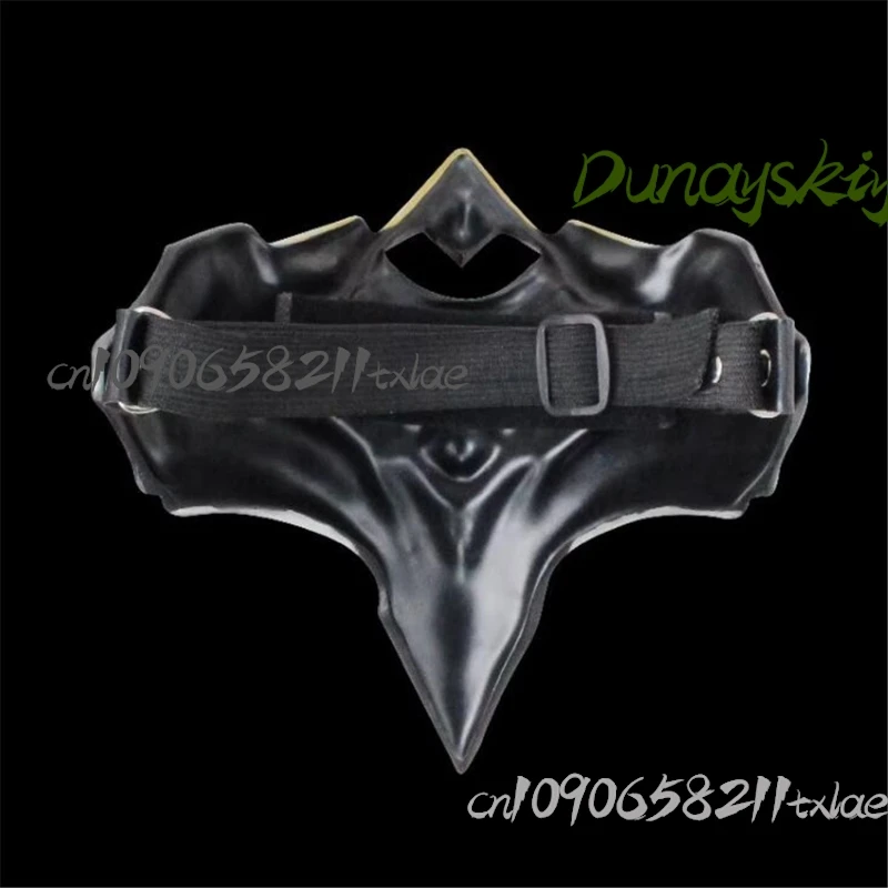 Game Genshin Impact Fatui Doctor II Dottore New Cosplay Wig 3D Mask Blue Green Gradient Long Hair Party Stage Carnival Fans Gift view 5