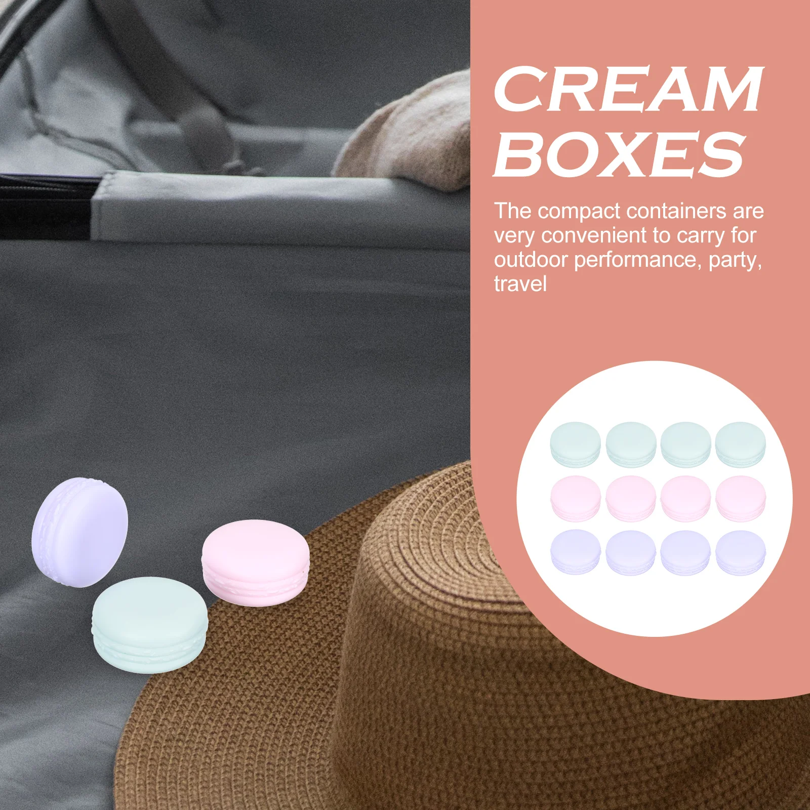 Macaron Color Cases 30pcs Mini Travel Jars Ointment Storage Bottles Cream Dispensing Cases Portable Cream Boxes