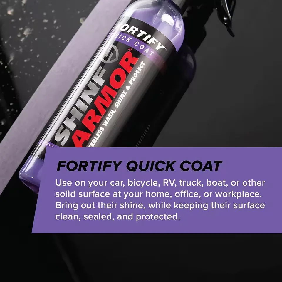 SHINE Ceramic Coating Fortify Quick Coat Car Wax Polish Spray Waterless Wash Wax Hydrophobic Top Coat Polish Polymer Paint