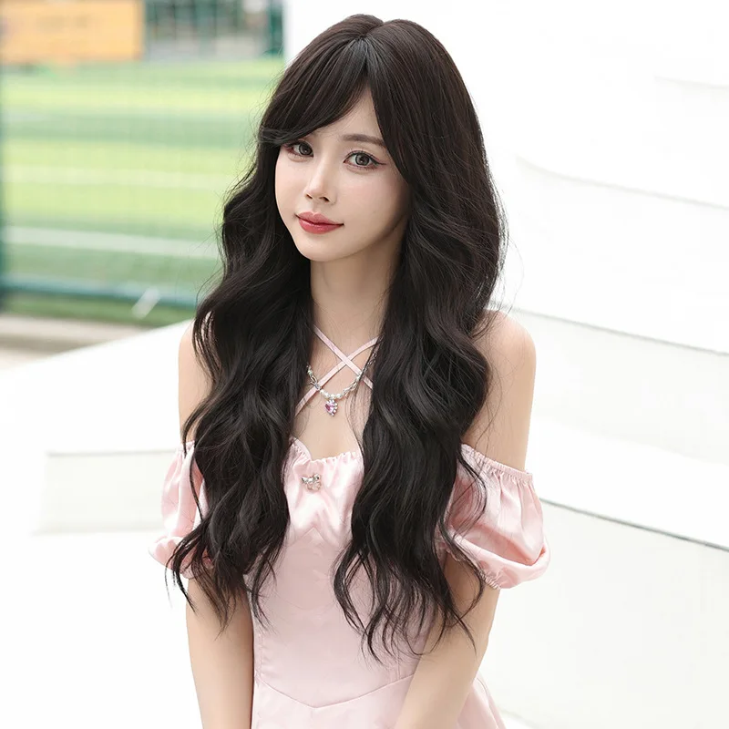 

Синтетический парик для женщин с длинными волосами, реалистичный, из синтетического волокна, с крупными волнами, длинными кудрями и естественным объемом.