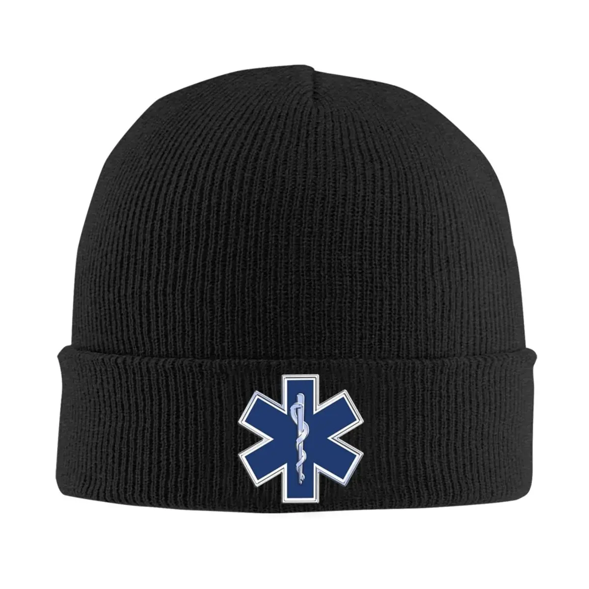 EMT Star Of Life Bonnet Hats Medical Health Care Blue Cross Logo Beanie Hats Skullies Beanies Autumn Winter Unisex Warm Cap