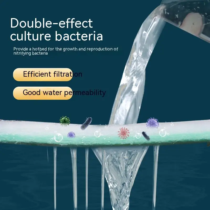 Aquarium Filter Cotton Special High-Density Biochemical Green and White Filter Water Purification Cotton Thickened Material