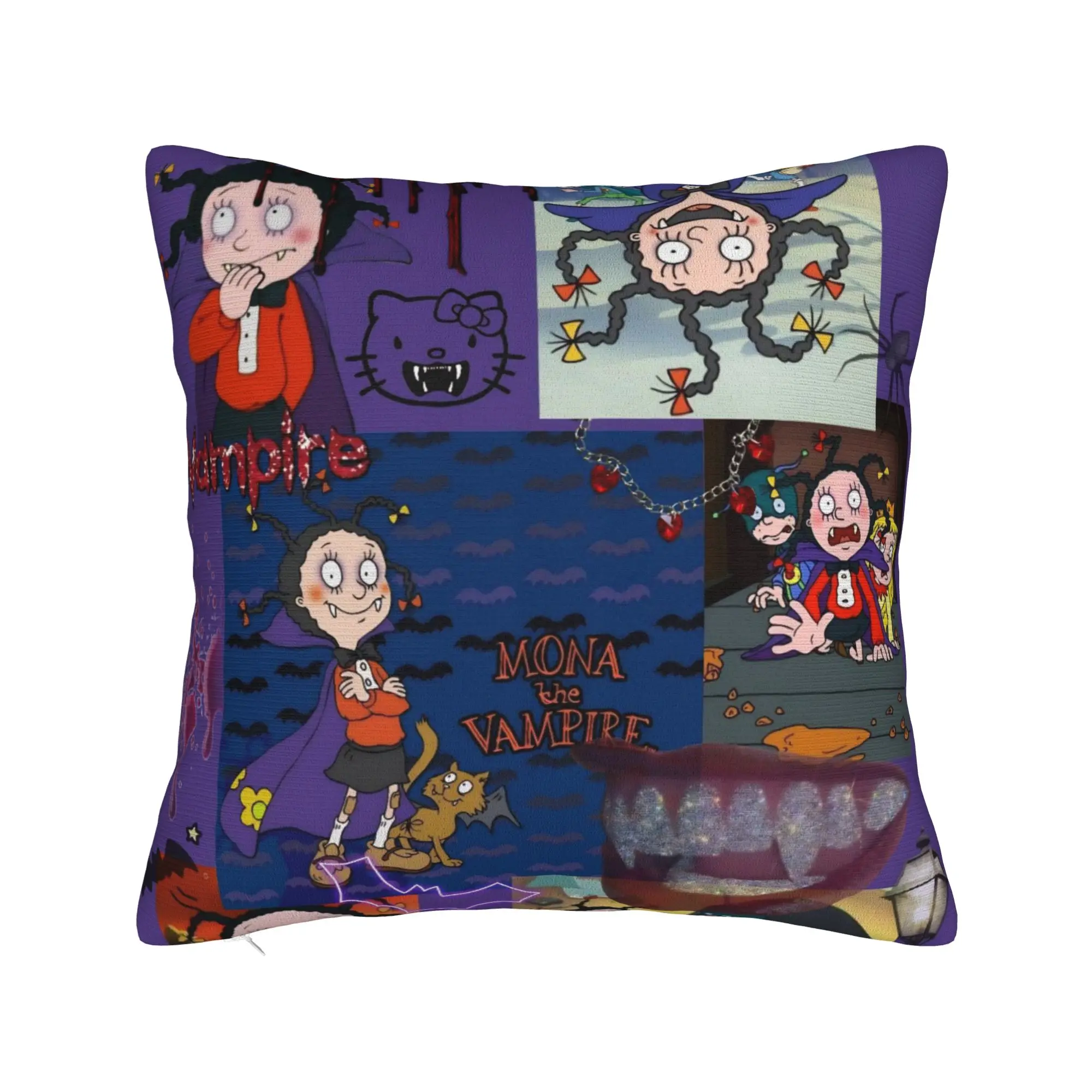 Mona The Vampire Anime Pillowcase Stuff Printed Cushion Cover Decorations  Throw Pillow Case Cover Chair Multi Size