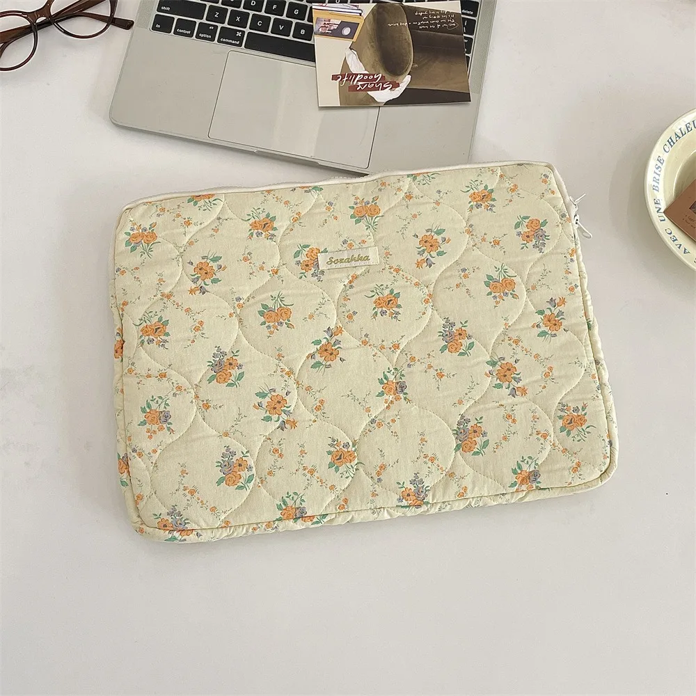 

New Rabbit Laptop Sleeve Case Bowknot Broken Flowers Laptop Bag Shockproof 11/13/15 inch Notebook Cover