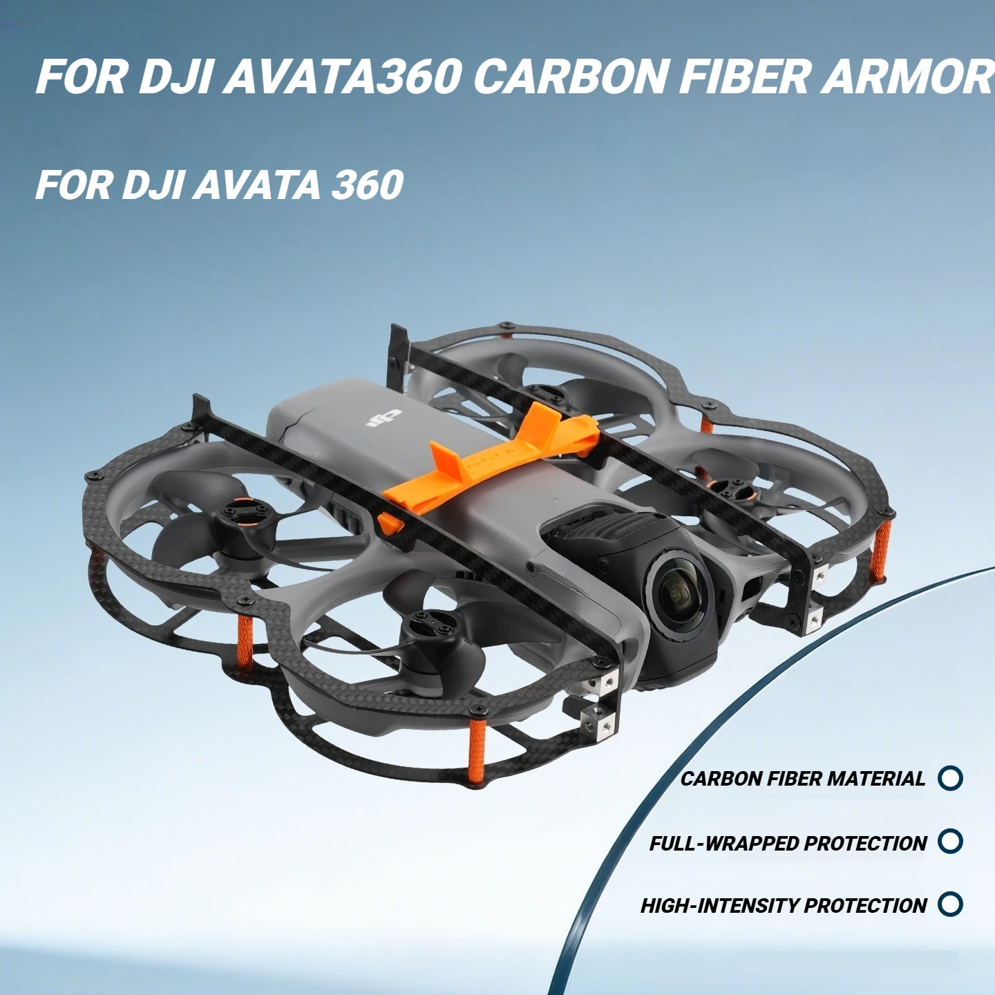 

Carbon Fiber Protective Armor Kit For DJI AVATA 360 FPV Drone Lightweight Anti-Fall Full Protection Guard Drone Armor Kit