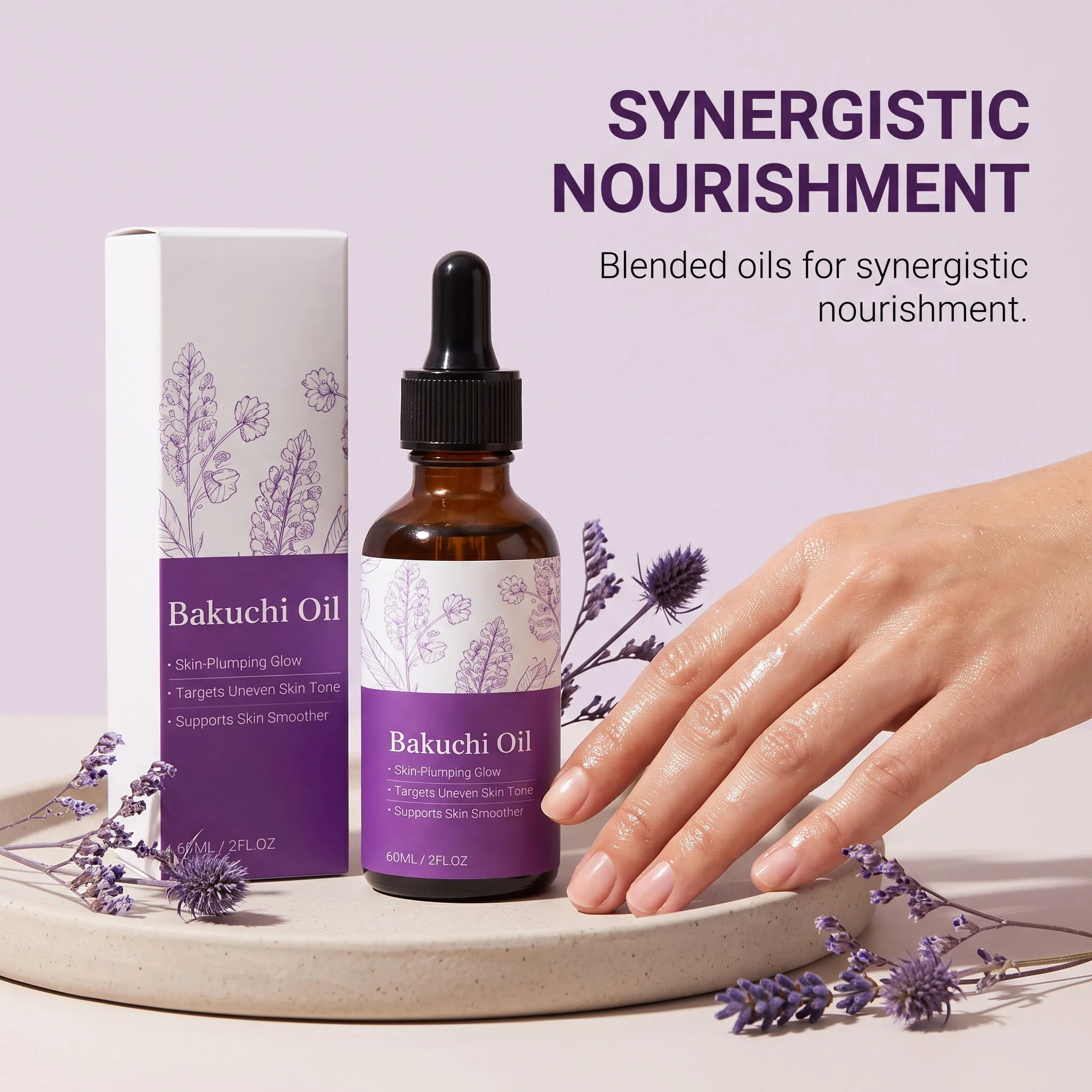 Organic Bakuchiol Oil Serum,Plant-Based Retinol Alternative Facial Oil For Wrinkle Reduction Fine Lines Removal Firm Smooth Skin