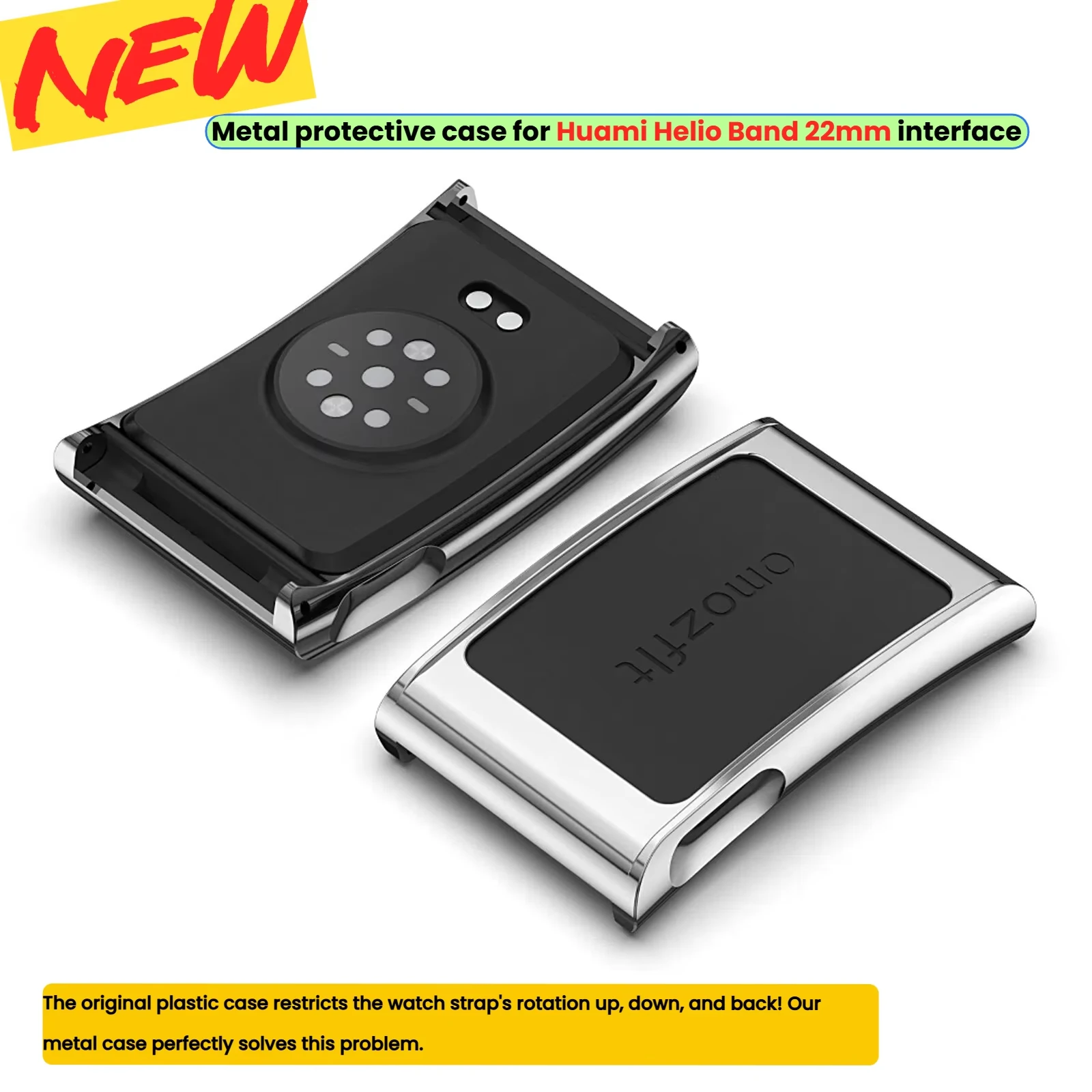For Huami Amazfit Helio 22mm All-Around Zinc alloy Frame Bumper shell cover correa Amazfit Helio protective csae Accessories image 4