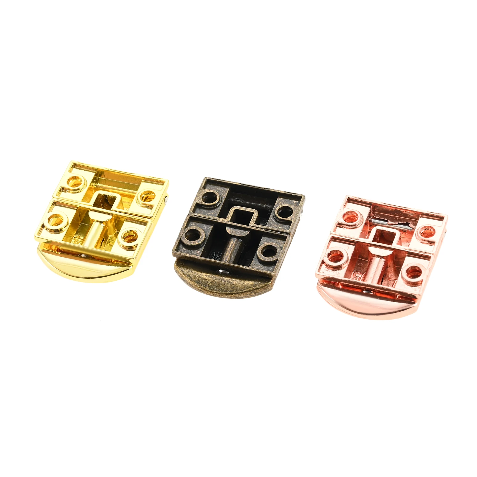6pcs Hasp Latch Catch Lock 25x20mm Decorative Buckle Lock for Jewelry Box Wood Suitcase Lid Chest Decoration Toggle Latch