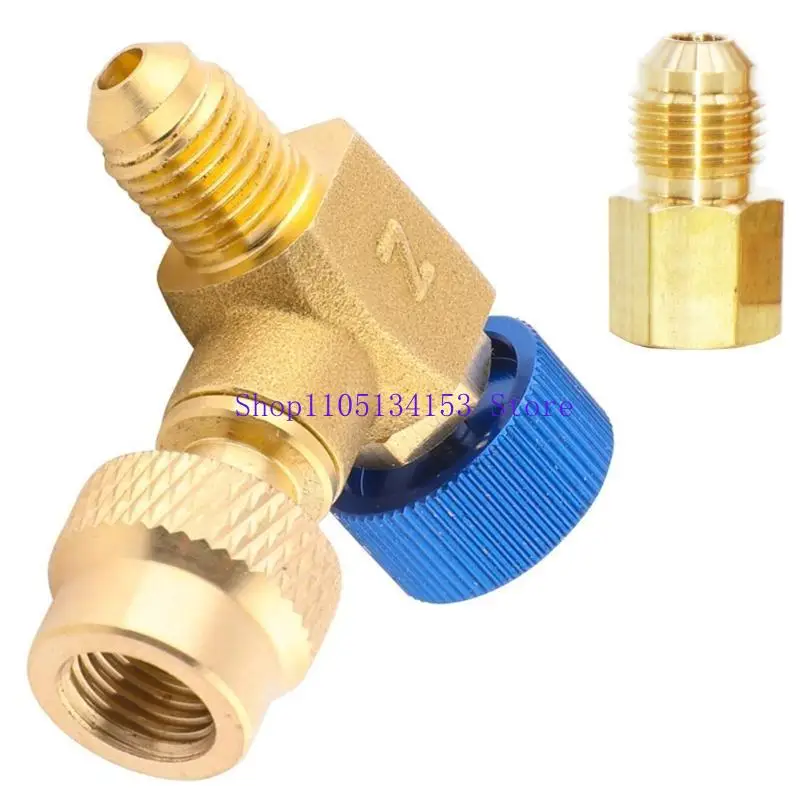 90 Degree Automotive Refrigerants Valves Leak Prevention Design With Universal R22/32/410 Connector Adapter