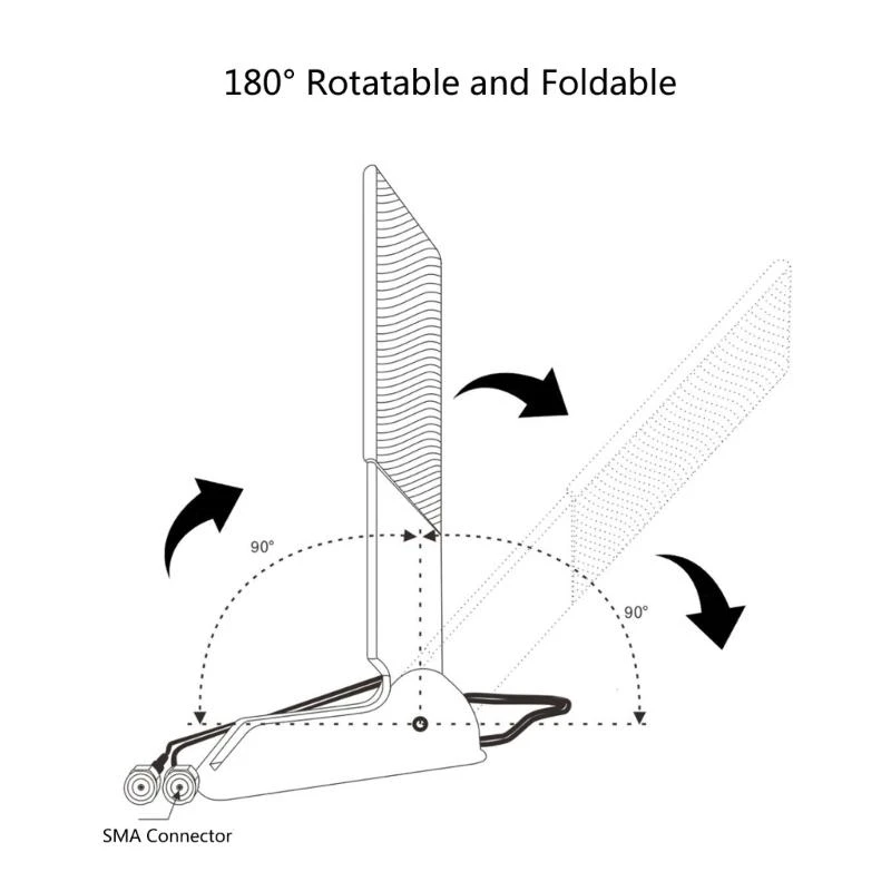12dB 2SMA Internal Thread Foldable Blade Antennas for Better Connectivitys 