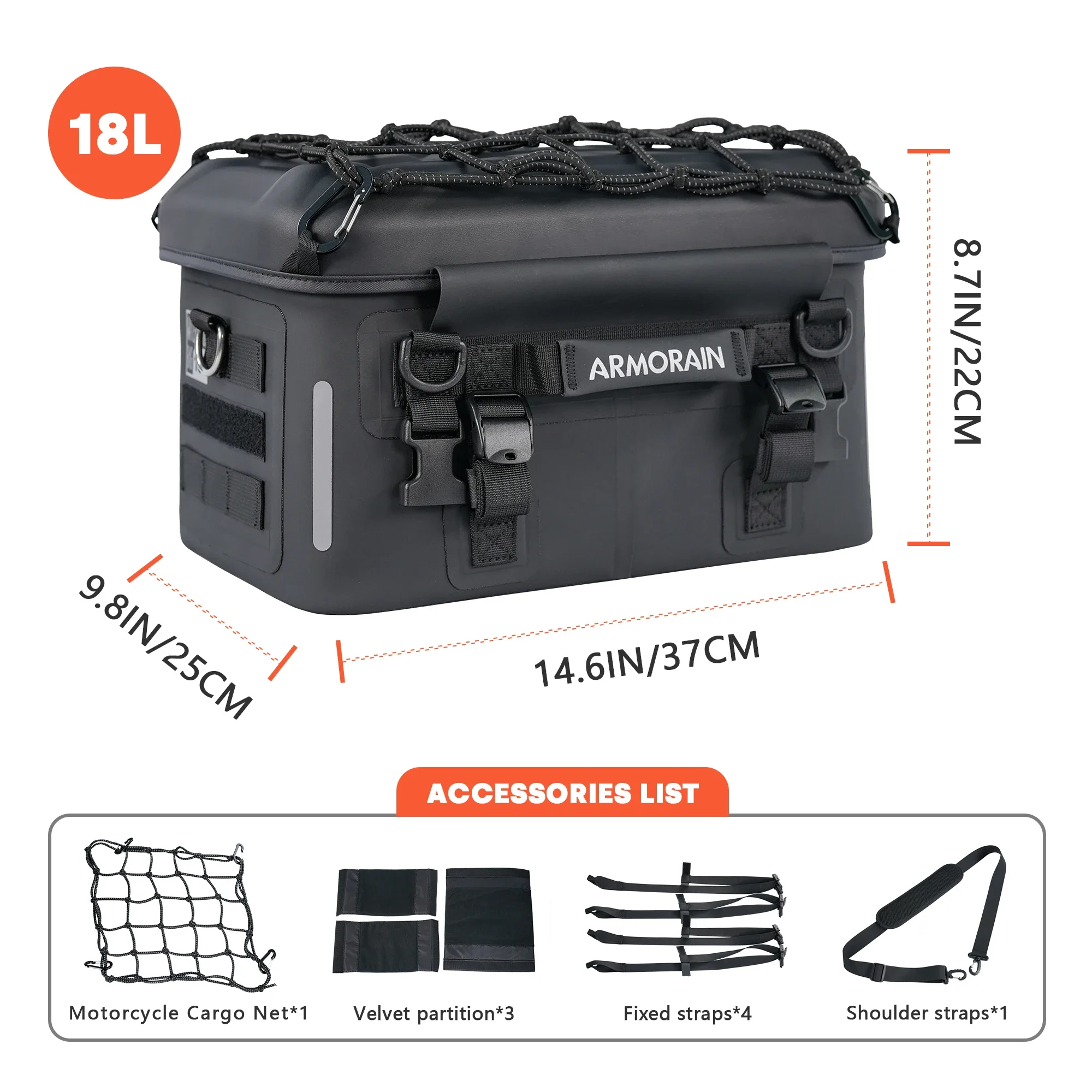 Motorcycle Case Box Bag Waterproof Top Case Waterproof Camera Bag Hardshell Quick Dry Saddle Luggage Bag For ADV